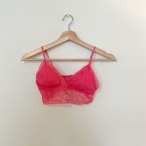 Victoria’s Secret Coral Lace Longline Bralette